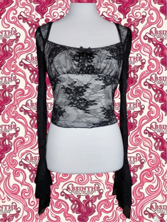 Dolls Kill Tops - Dolls Kill Widow NWT Goth Whimsigoth Steampunk Coquette Festival Alt Lace Top L